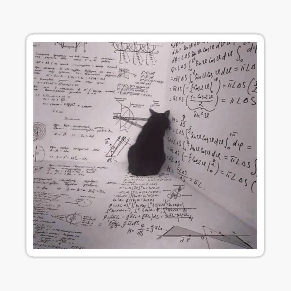 Artikel-Vorschau von Katze in der Ecke, die Mathe macht, designt und verkauft von pelizsombi.
