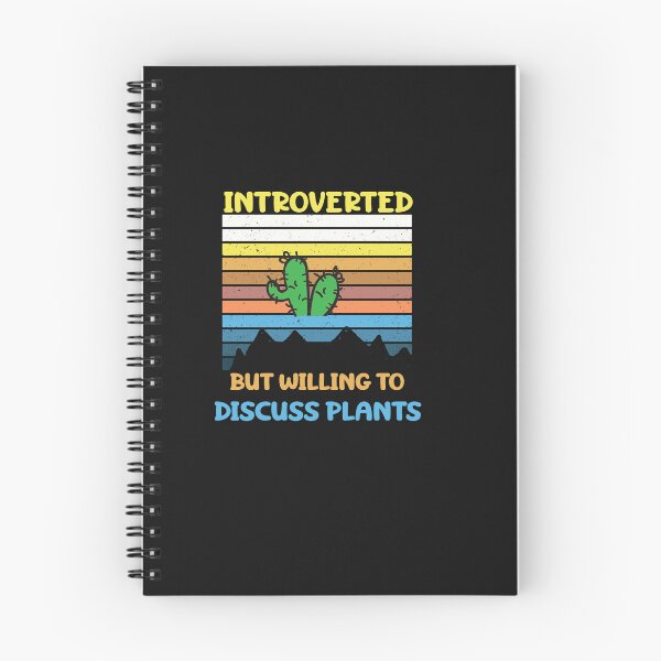 Item preview, funny sayings,Introverted but Willing to Discuss Plants,black designed and sold by storefamily ★★★★★.