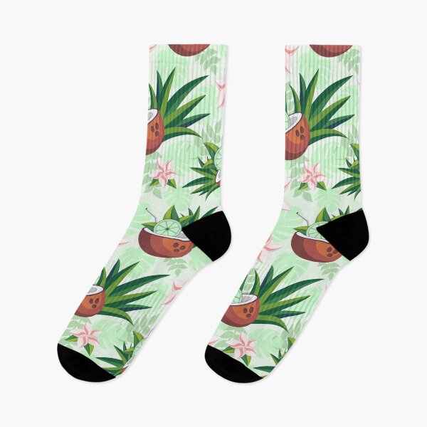 Item preview, Lime in Coconut with Pink Plumeria Flowers Tropical Summer Pattern designed and sold by BluedarkArt.