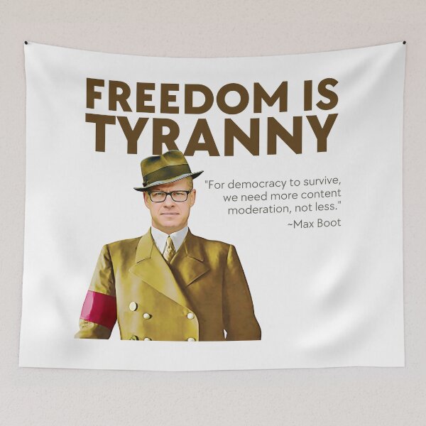 Item preview, Max Boot Quote: "For democracy to survive, we need more content moderation, not less." designed and sold by amuseXpress.