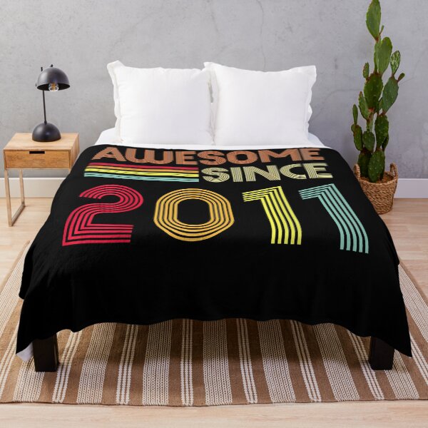 Item preview, Awesome Since 2011 11th Birthday Retro T-Shirt designed and sold by mogushn.