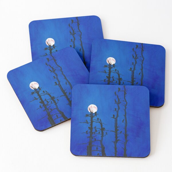 Item preview, Moonlit Bird Silhouettes designed and sold by Flora Su.