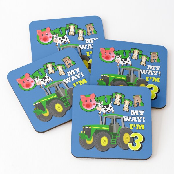 Item preview, Birthday Farm Tractors 3 Year Old Outta My Way I'm Three Kids designed and sold by tamdevo1.