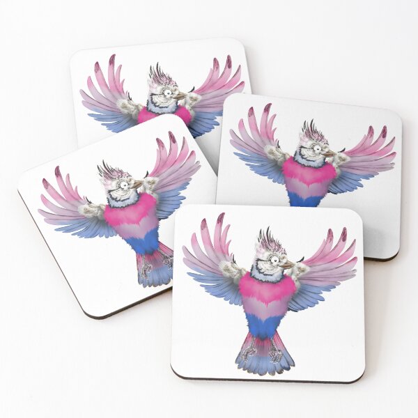 Item preview, Bandera del Orgullo Bisexual | Pájaro de dibujos animados designed and sold by Snootrac.