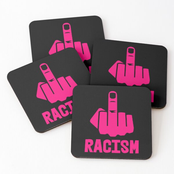 Item preview, F*CK RACISM - censored with middle finger (hot pink 1) designed and sold by Thelittlelord.