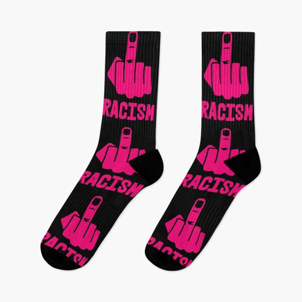 Item preview, F*CK RACISM - censored with middle finger (hot pink 1) designed and sold by Thelittlelord.