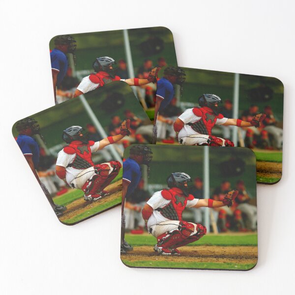 Item preview, A Baseball Catcher Waiting on the Sting of a Fastball designed and sold by Alpha Omega Shop.