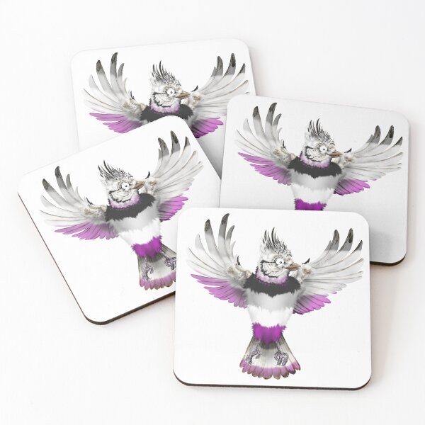 Item preview, Bandera del Orgullo Asexual | Pájaro de dibujos animados designed and sold by Snootrac.