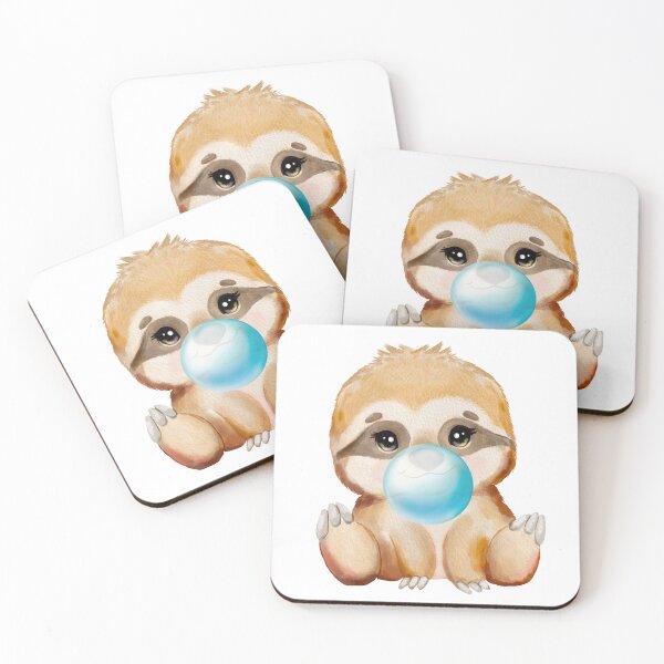 Item preview, Baby Sloth Blue Bubble Gum designed and sold by MonkeyBizness.