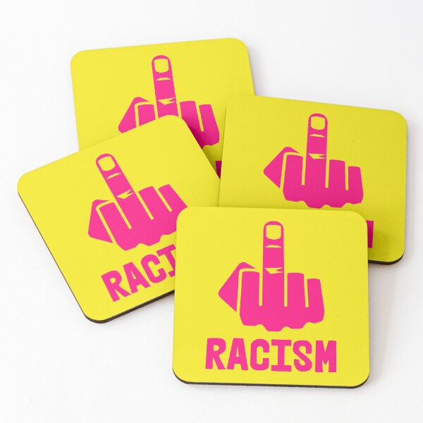 Item preview, F*CK RACISM - censored with middle finger (hot pink 2) designed and sold by Thelittlelord.