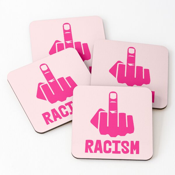 Item preview, F*CK RACISM - censored with middle finger (hot pink 3) designed and sold by Thelittlelord.