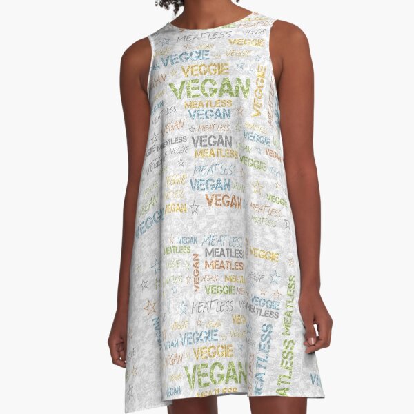 VEGAN or VEGGIE A-Linien Kleid