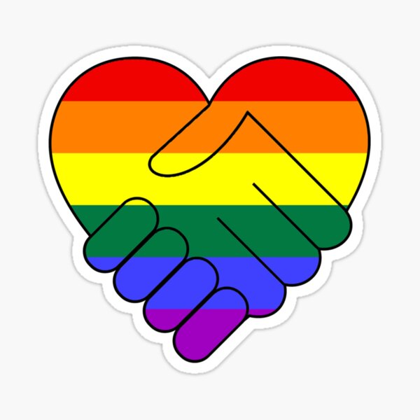 Pride Flag Rainbow Hand Shake Happy Pride Month Sticker By