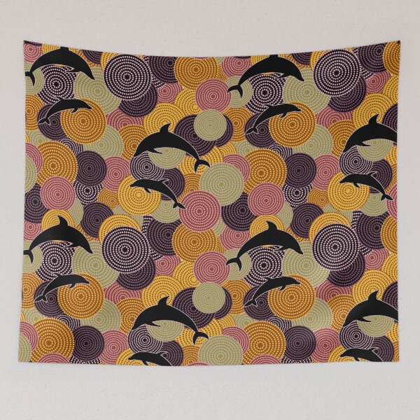 Item preview, Stayclassy dolphins australian aborigen art designed and sold by GraphismNinja.