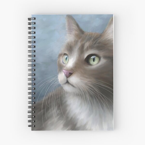 Item preview, Cat Portrait 682 blue designed and sold by artbylucie.