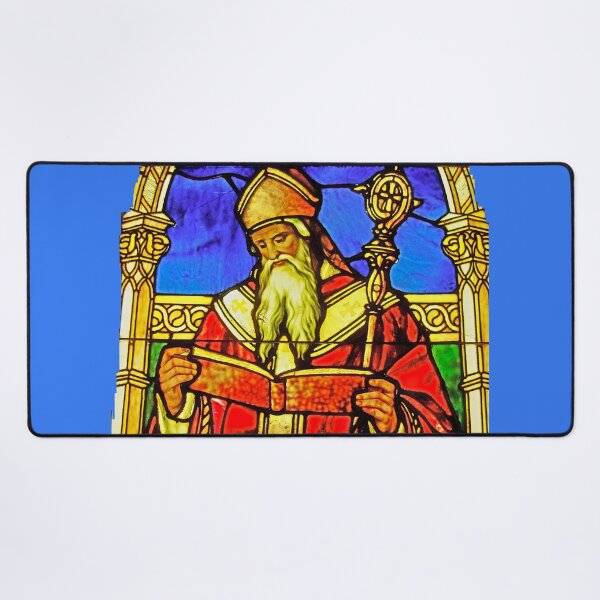 Item preview, Window of St. Augustine by Louis Comfort Tiffany designed and sold by CristalleLisa.