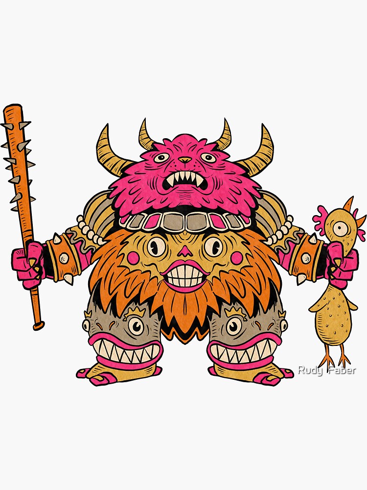Bear Demon Chicken Hunter Totem by rudyfaber