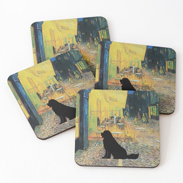 Item preview, Cafe Terrace at Night Newfie designed and sold by Christine Mullis.