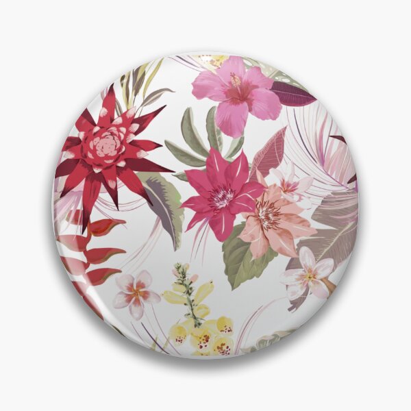 Item preview, Digital Tropical Autumn Floral Pattern designed and sold by WearWolfDesigns.