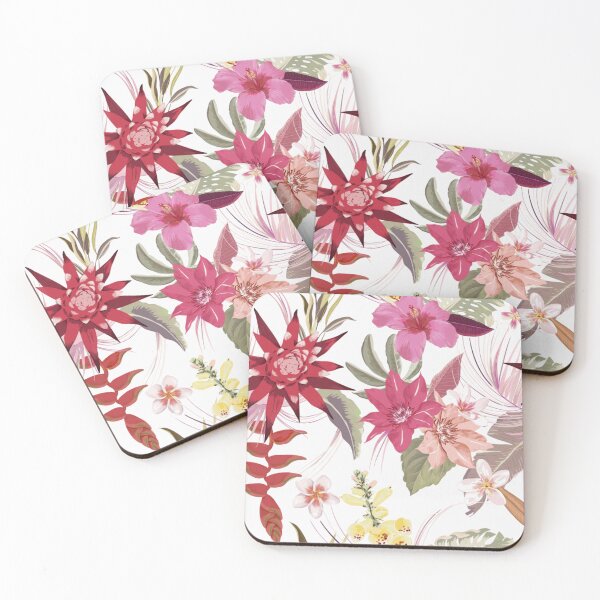 Item preview, Digital Tropical Autumn Floral Pattern designed and sold by WearWolfDesigns.