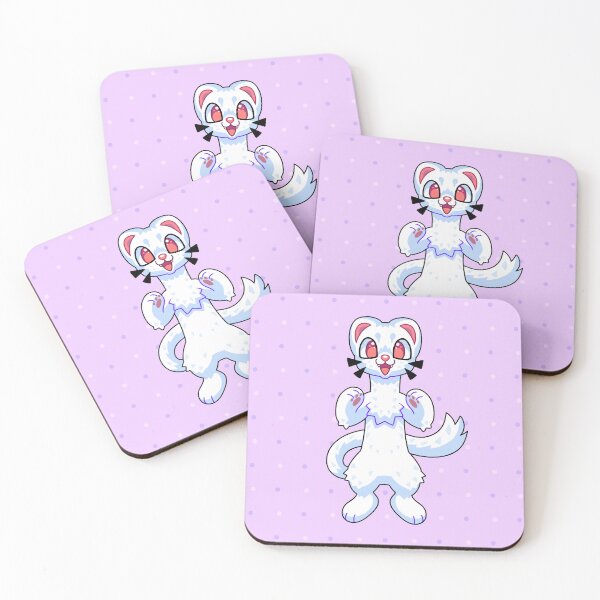 Item preview, Bouncy Albino Ferret designed and sold by ErmineEclair.