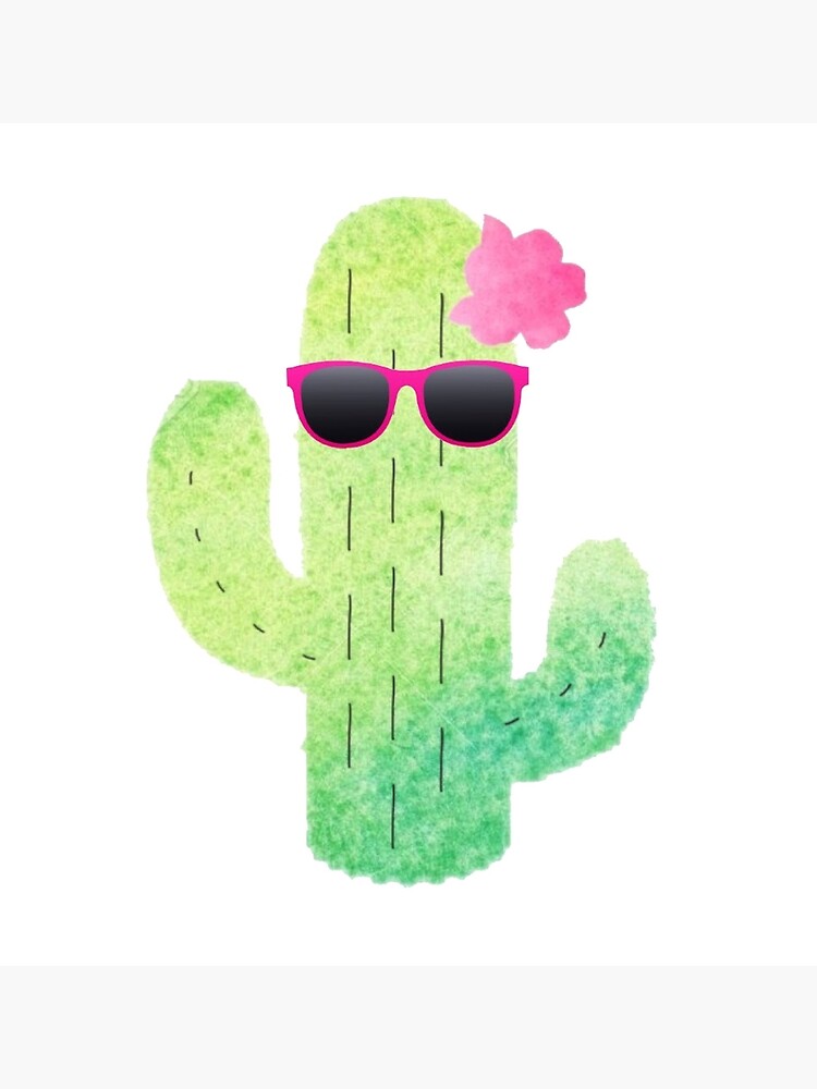 cactus with sunglasses