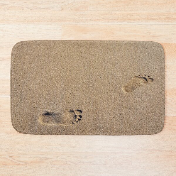 Item preview, Footprints on a beach. Foamy sea washing the prints away. designed and sold by janesg.