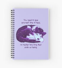 "You Need to Give Yourself Time to Heal" Galaxy Pup Spiral Notebook
