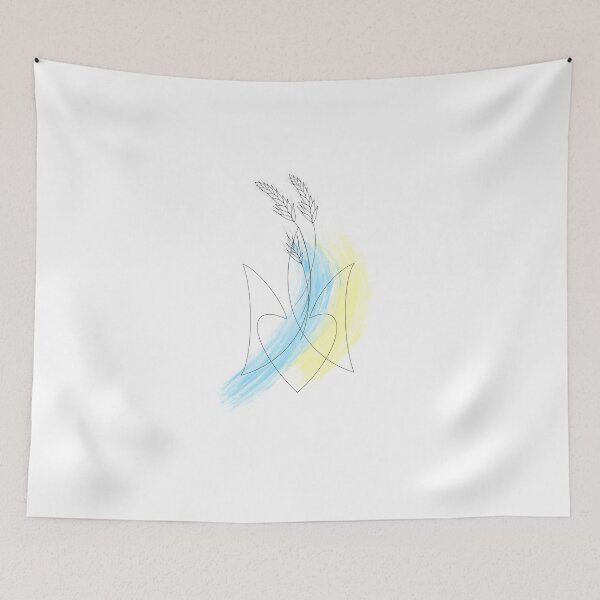 Item preview, sketch of a patriotic tattoo: a Ukrainian trident and an ear of wheat with a yellow-blue flag designed and sold by Sunshine2504.