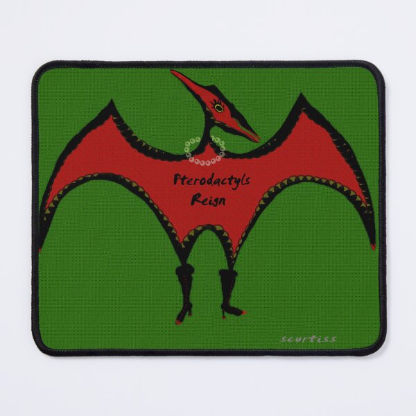 Item preview, Pterodactyls Reign Green and Cherry designed and sold by Sarah Curtiss.