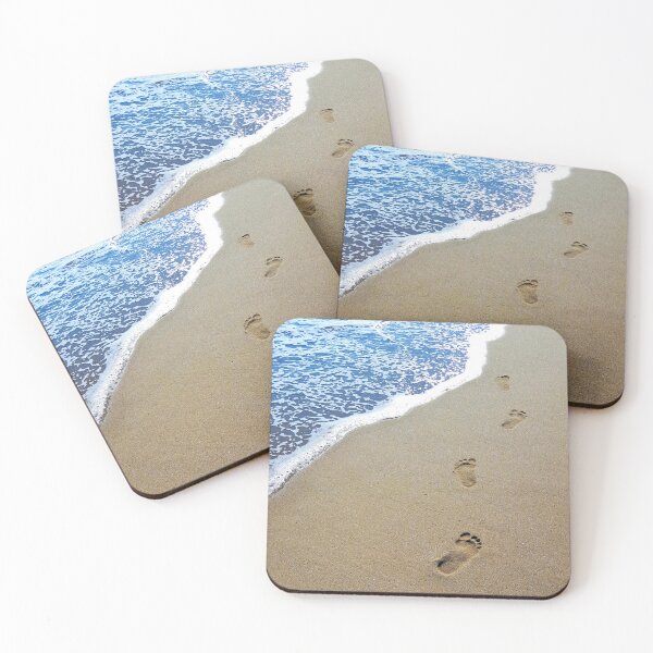Item preview, Footprints on a beach. Foamy sea washing the prints away. designed and sold by janesg.