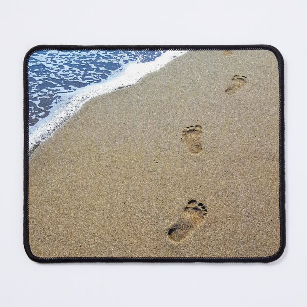 Item preview, Footprints on a beach. Foamy sea washing the prints away. designed and sold by janesg.