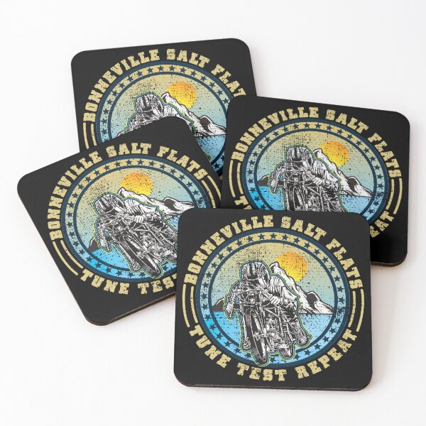 Item preview, Bonneville Salt Flats Vintage Edition Retro Motorcycle Rider designed and sold by CharJens.