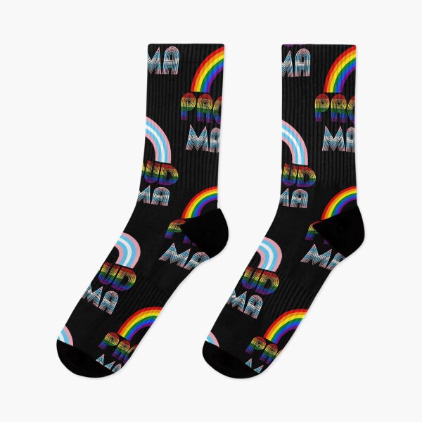 Item preview, Vintage proud mama flag Rainbow LGBT Transgender pride month designed and sold by Eleanore Howell.