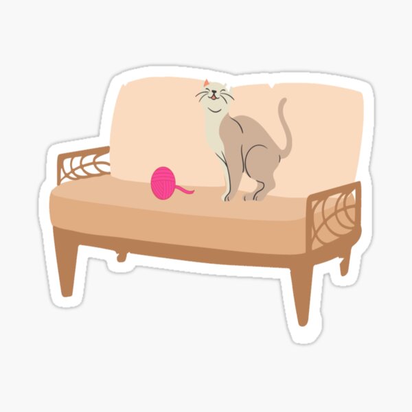 A gothic style sofa Sticker for Sale by AerinDigital