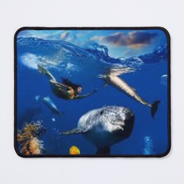 Item preview, blue ocean and shark designed and sold by Rozita Rozy.