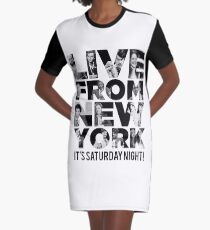 'Live From New York' - Saturday Night Live Early Cast Graphic T-Shirt Dress