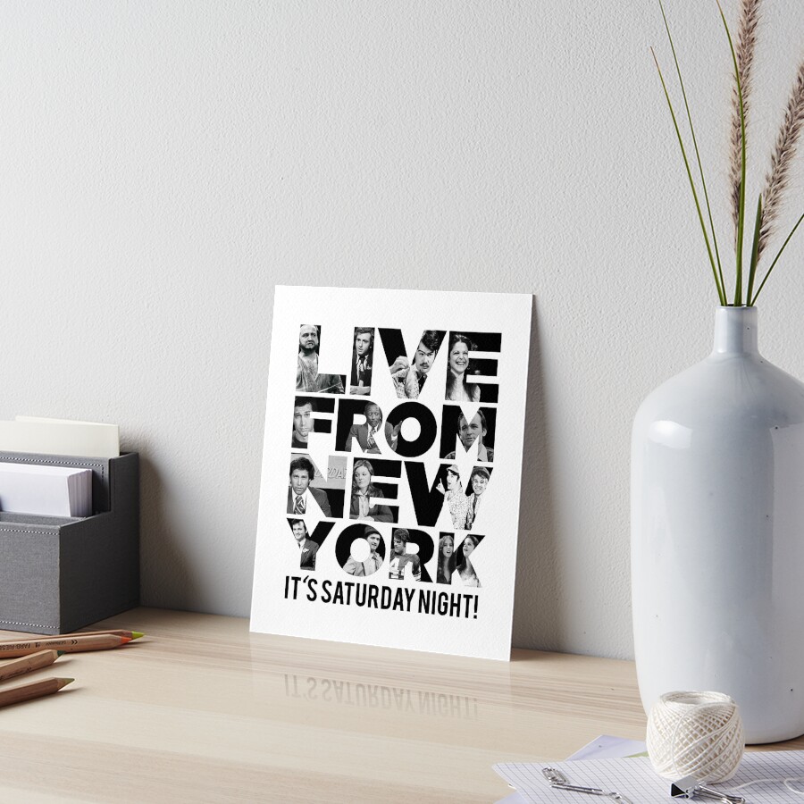 Live From New York It's Saturday Night Print "'Live From New York' - Saturday Night Live Early Cast" Art Board Print