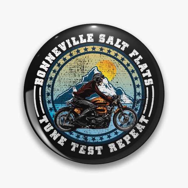 Item preview, Bonneville Salt Flats Vintage Edition Retro Motorcycle Rider designed and sold by CharJens.