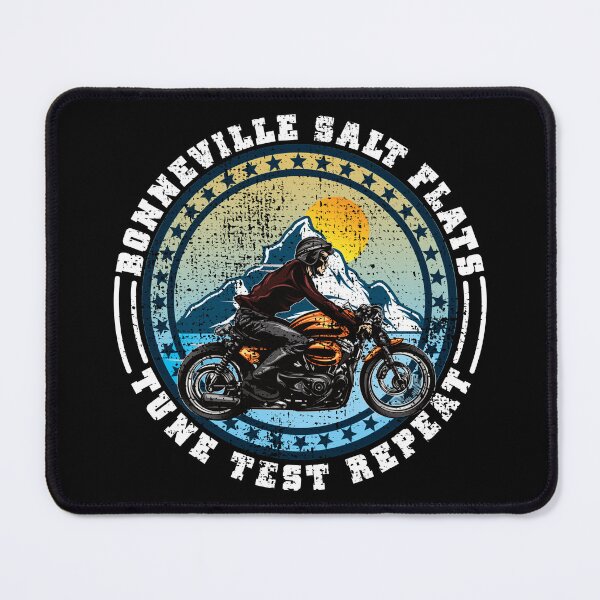 Item preview, Bonneville Salt Flats Vintage Edition Retro Motorcycle Rider designed and sold by CharJens.