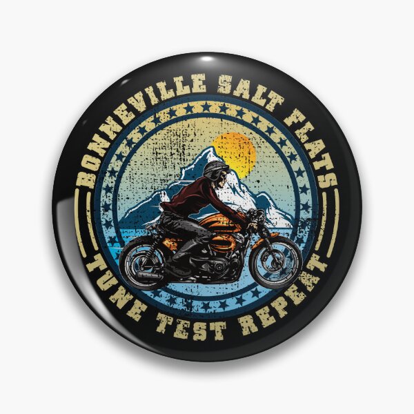 Item preview, Bonneville Salt Flats Vintage Edition Retro Motorcycle Rider designed and sold by CharJens.