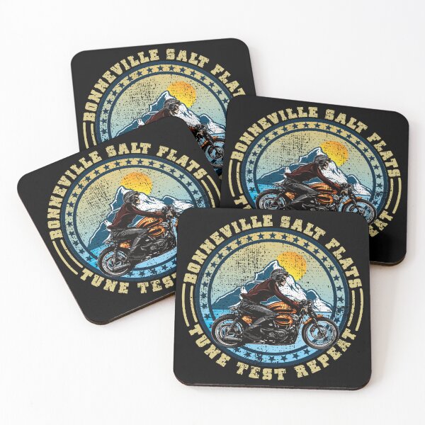 Item preview, Bonneville Salt Flats Vintage Edition Retro Motorcycle Rider designed and sold by CharJens.