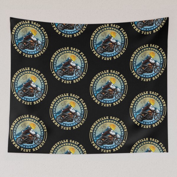Item preview, Bonneville Salt Flats Vintage Edition Retro Motorcycle Rider designed and sold by CharJens.