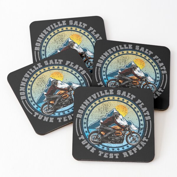 Item preview, Bonneville Salt Flats Vintage Edition Retro Motorcycle Rider designed and sold by CharJens.