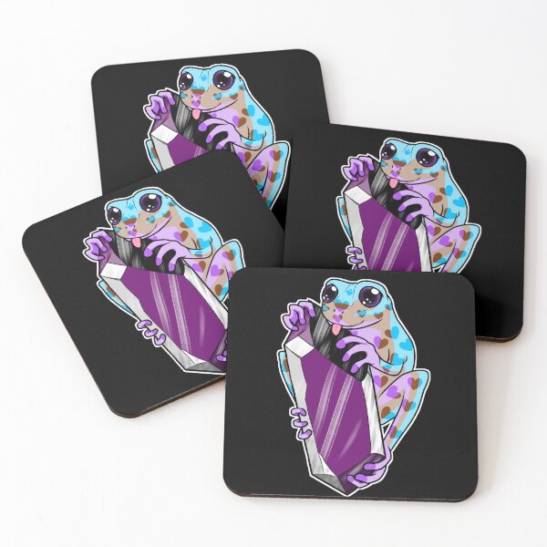 Item preview, Crystal Frogs! Ace/Androsexual designed and sold by StarrLightArts.