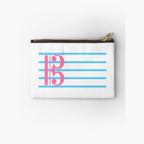 Item preview, Trans Pride Alto Clef (white background) designed and sold by ThreatNotation.