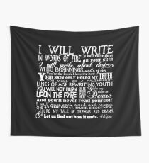 Words of Fire Wall Tapestry