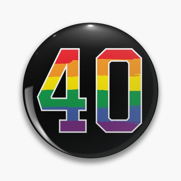 Item preview, Number 40 Rainbow LGBT pride forty designed and sold by LoveIsColorful.