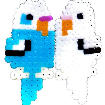 Perler Bead Parakeets Sticker for Sale by Lil-Bit-Batty Redbubble