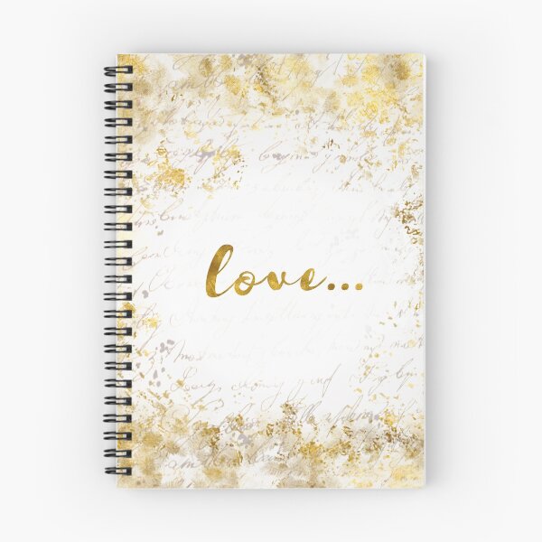 Item preview, 'Love' typography gold vintage handwriting designed and sold by bazzadesigns.